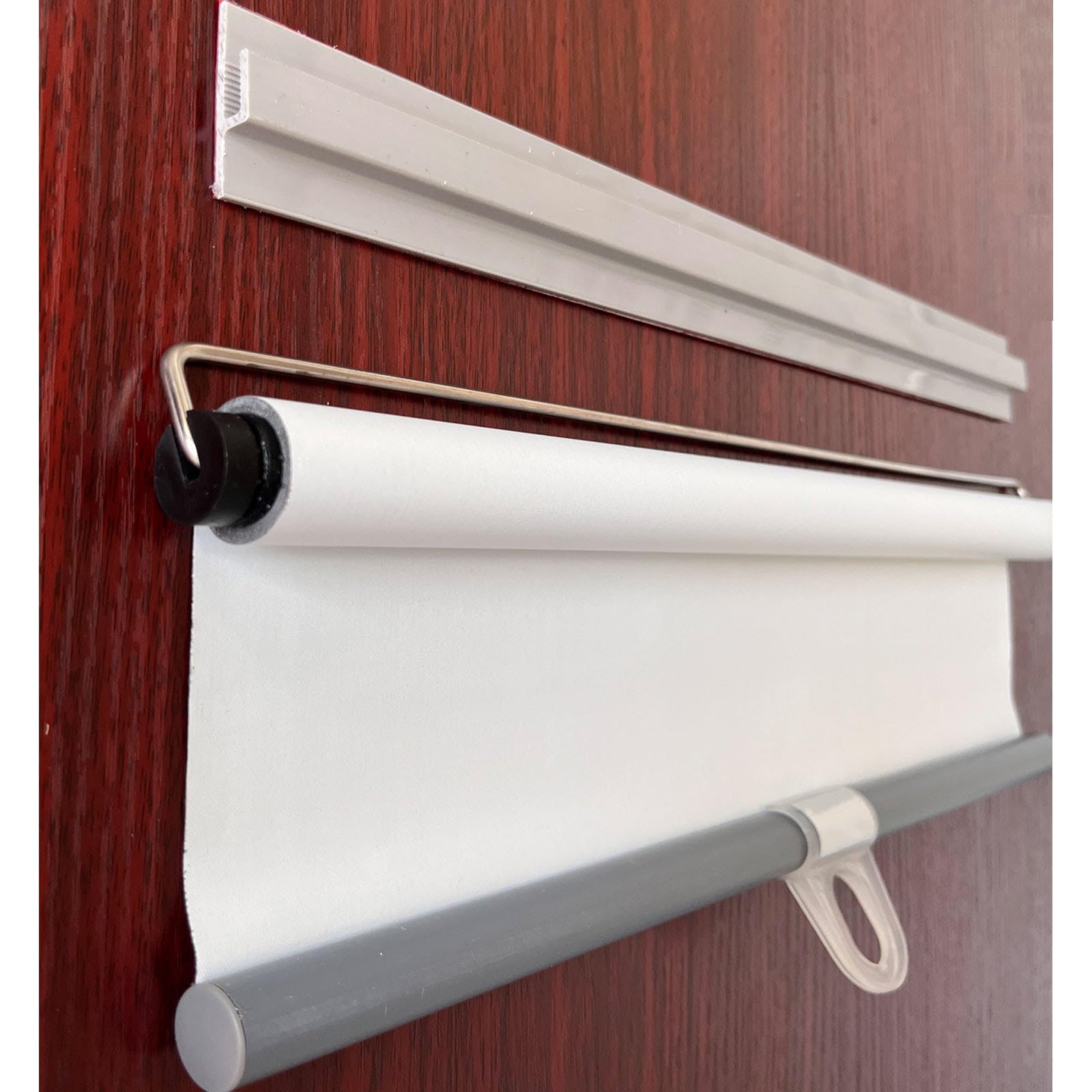 Tzyyao White Retractable Sunscreen Roller Blinds,100% Blackout Curtain For Window,No Drilling Required,Pull-Down Room Darkening Roller Shades,Indoor Blackout Privacy Window Cover Curtain,-80X150cm(31.5X59in)