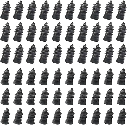 PINKJOY 60 Pcs Tire Repair Rubber Nail, Vacuum Tire Repair Kits Spiral Rubber Screws, Fast Self-Service Tool for Car, Truck, Motorcycle, Tractor Tire Puncture Repair