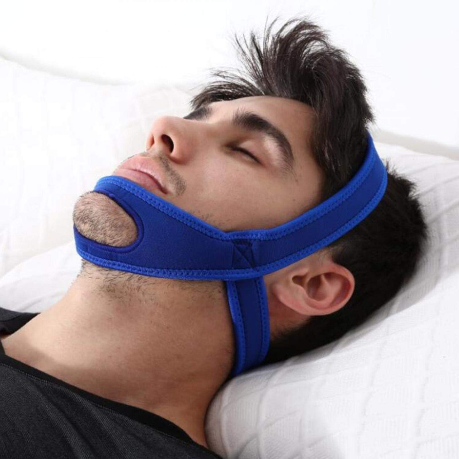 Alucyy Lightweight Breathable Anti Snoring Device, Snoring Solution, for Snoring Chin Dislocation(blue)