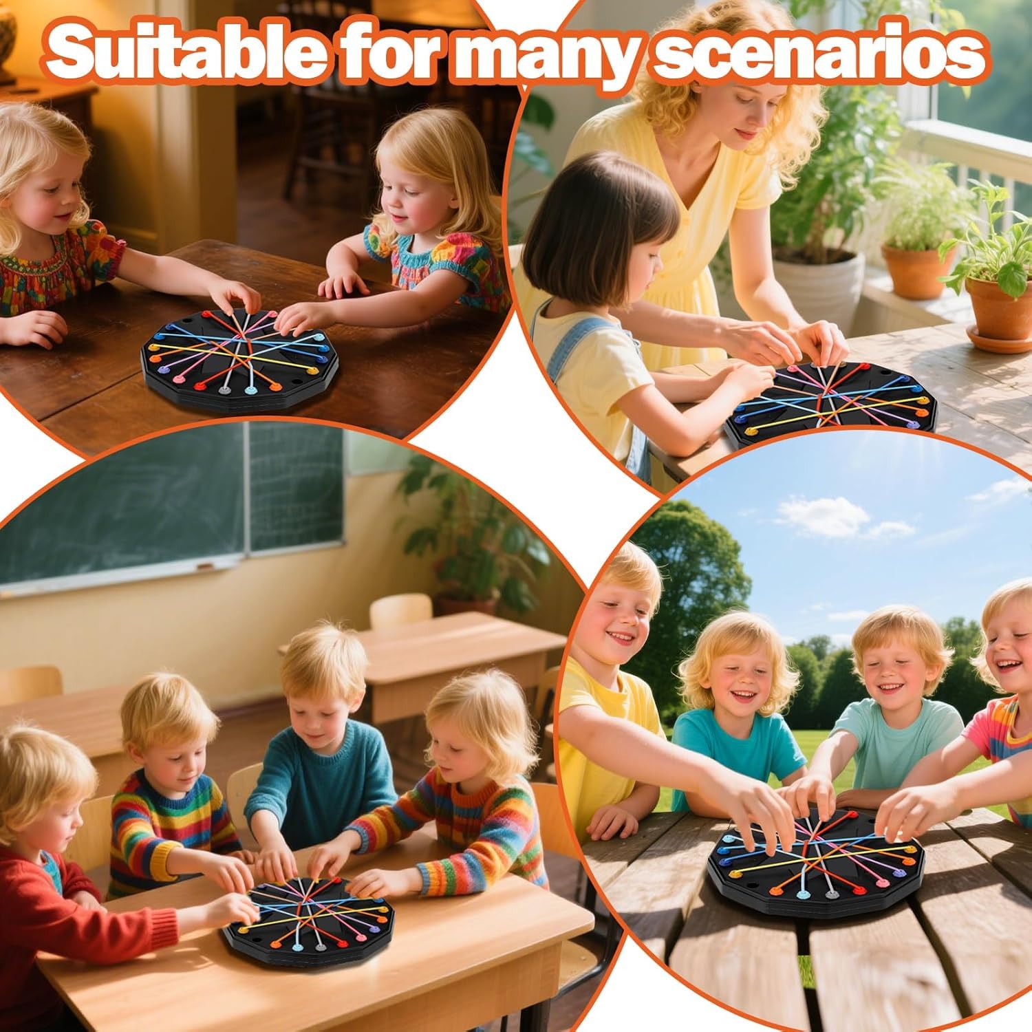 Elecart Rope Untangling Puzzle Game – Multi-Level Brain Teaser Toy for Kids & Adults | Educational Logic Game | Portable Travel Puzzle | Screen-Free Family Fun 2