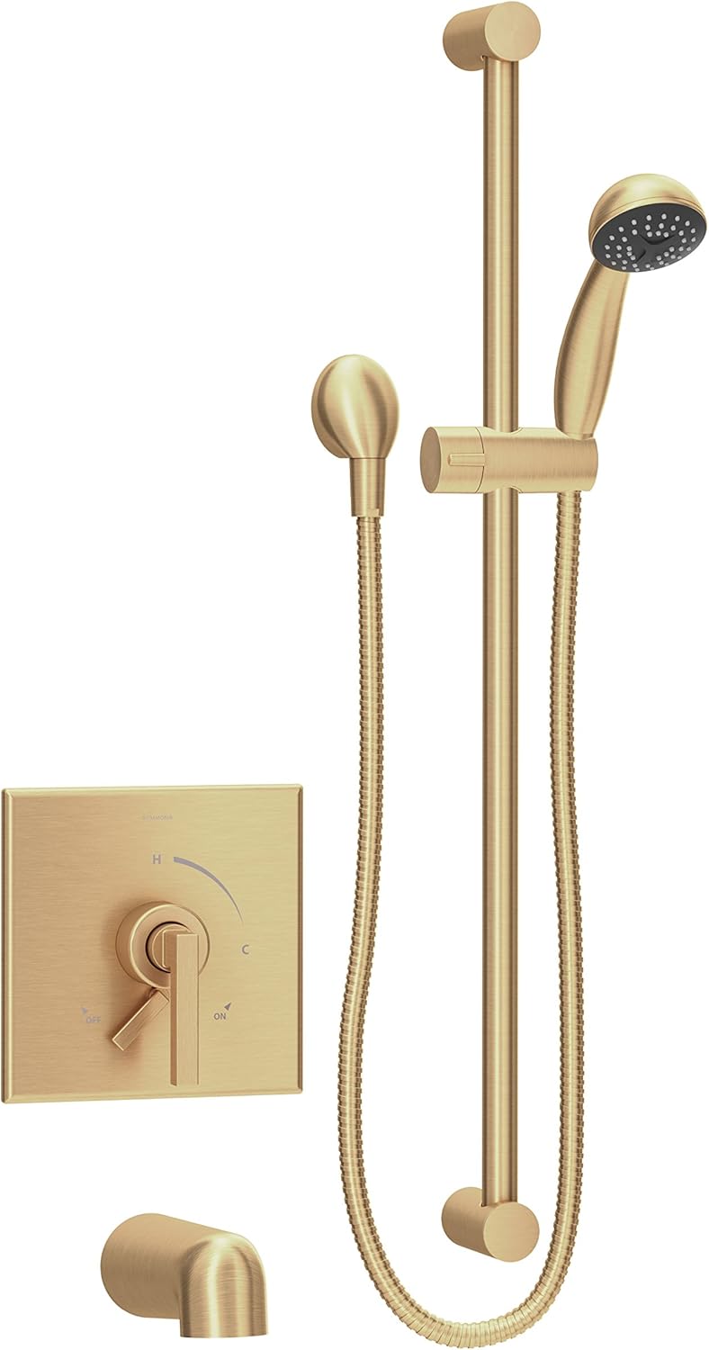 Symmons S-3604-BBZ-T4-1.5-TRM Duro Single Handle 1-Spray Tub and Hand Shower Trim in Brushed Bronze - 1.5 GPM (Valve Not Included)