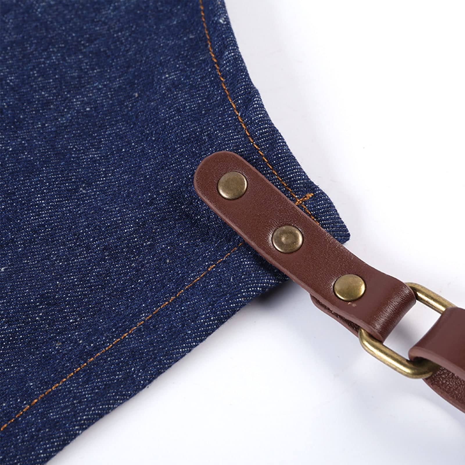 Generico Grembiule Jeans, Grembiule Da Lavoro Multifunzionale Regolabile, Sii ApplicabileFalegname Tatuatore Fabbro Pittore Barista, Design A Tracolla
