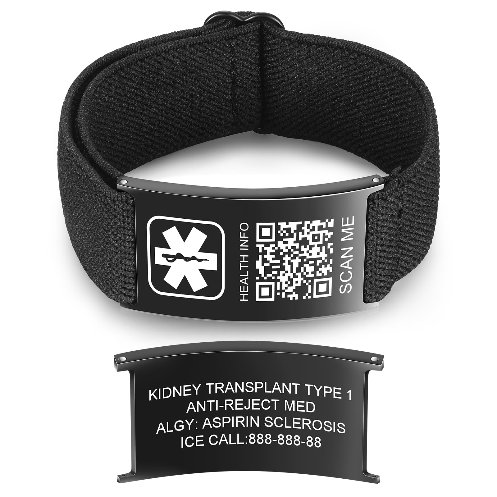 Upgrade Medical Bracelets Men Women with QR Code Medical Alert ID Bracelets