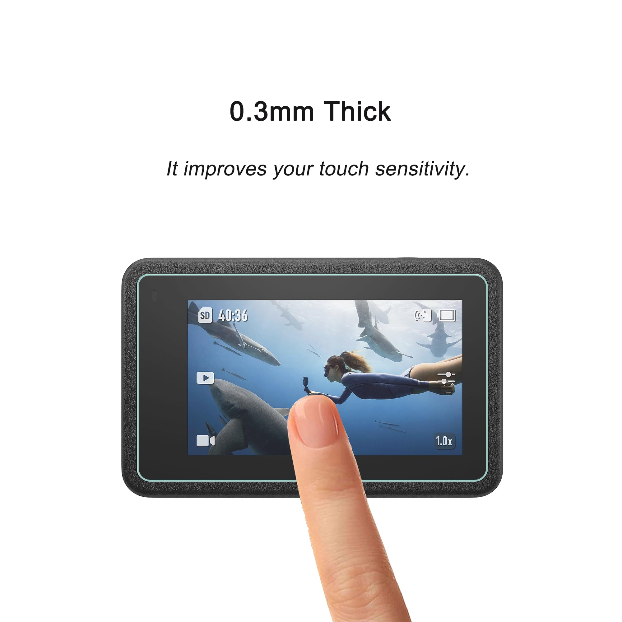 ULBTER Protection d'écran pour appareil photo DJI Osmo Action 4 capuchon d 'objectif en silicone, 0,3 mm, dureté 9H, anti-rayures, anti-bulles [2 6 pièces