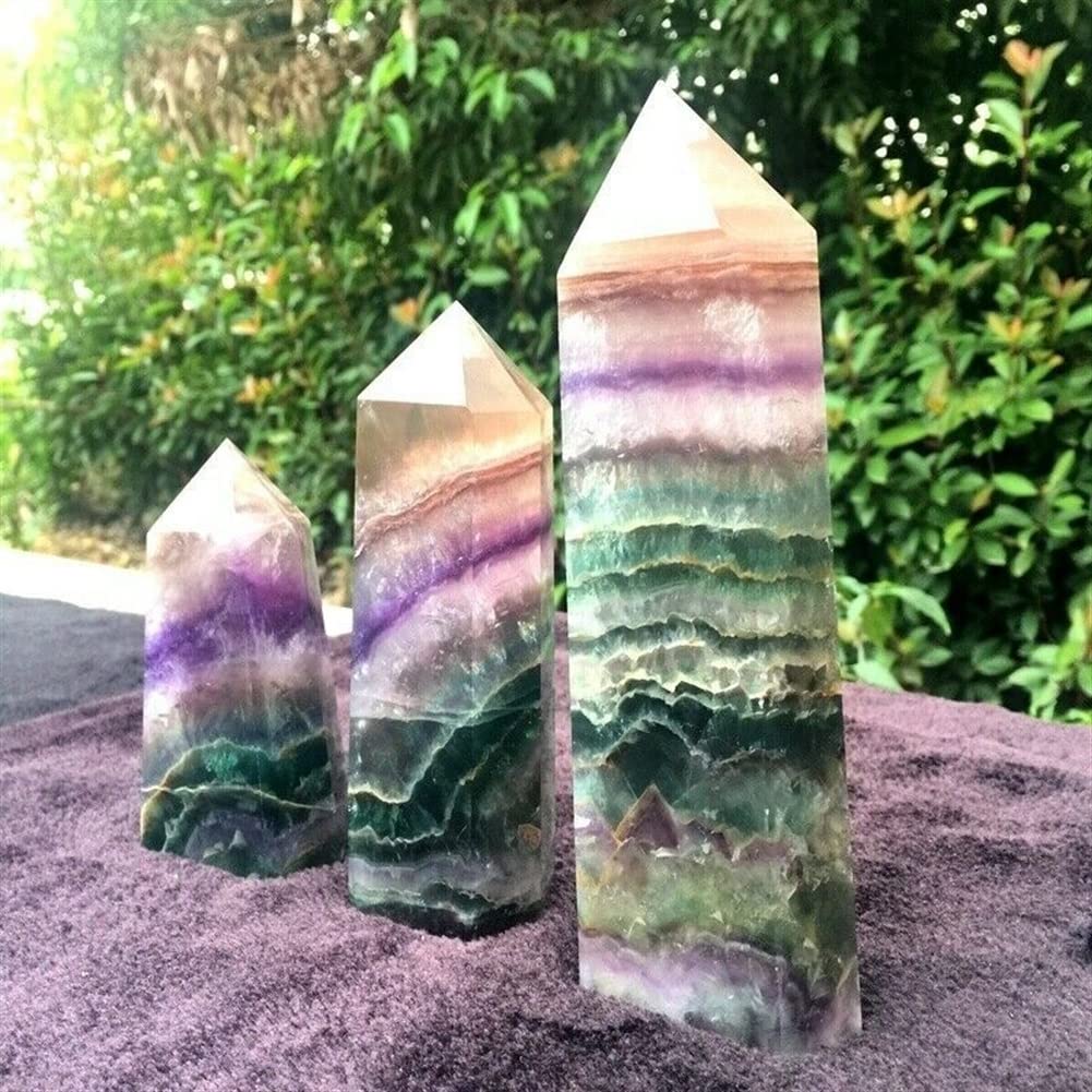Polished 2 Colors Of Fluorite Obelisk | Oceanic Linkways Inc. In NJ - Foto 5