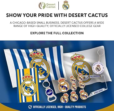 Desert Cactus Real Madrid CF Flag Los Blancos Madridistas Soccer 100% Polyester Indoor Outdoor 3x5 Feet Team Flags (Flag B)