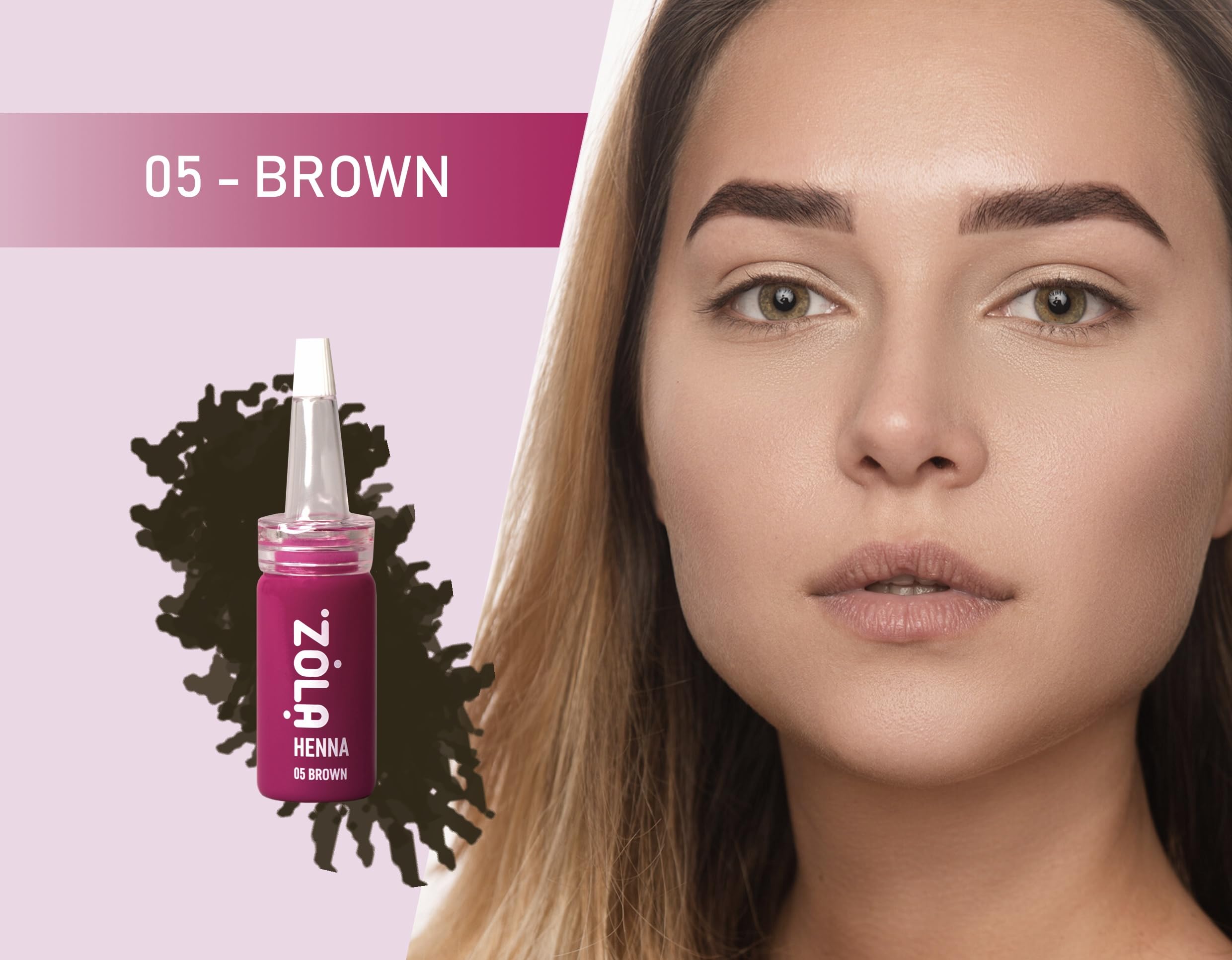 Zola Henné zestaw do brwi, 6 odcieni, 10 g
