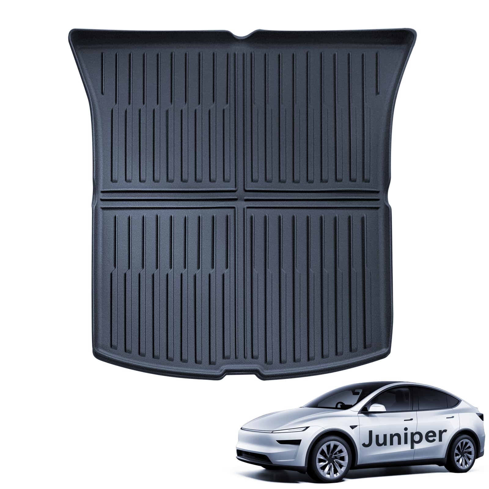 Tapis de Coffre pour Tesla Model Y 2025-2026 Juniper Tapis de Protection arrière en élastomère thermoplastique Toutes Saisons Antidérapant et imperméable Accessoires Tesla Model Y 2025-2026
