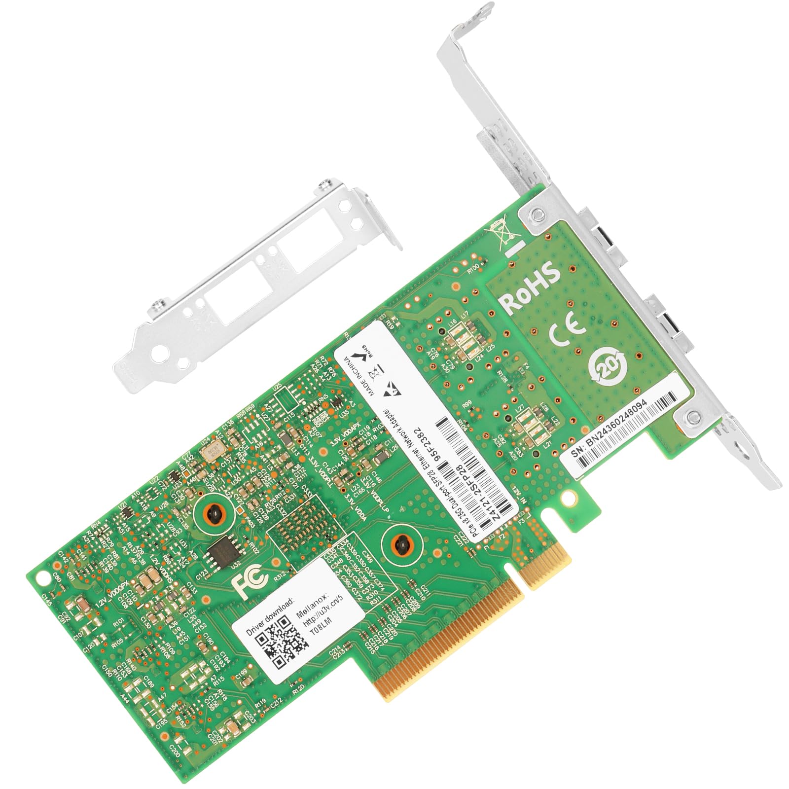 Euqvos Adaptador de rede Ethernet Mellanox ConnectX4 LX 25 GB
