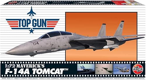 Airfix Top Gun Mavericks F-14A Tomcat 172 Kit de modelo de plástico de aviación militar A00503
