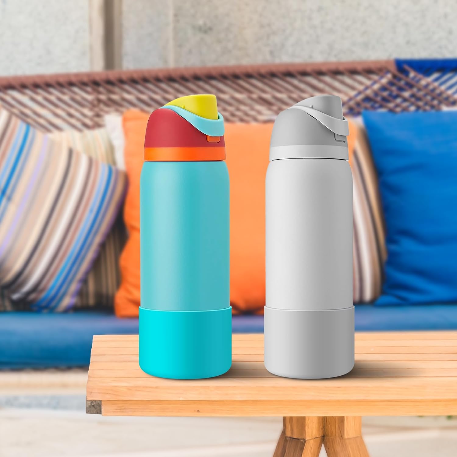 2PCS Silicone Water Bottle Boot for Owala 24oz 32oz 40oz, Protective Bottom Bumper Anti-Slip Sleeve for FreeSip, Twist, and Flip Stainless Steel Bottles, Dishwasher Safe and BPA Free - Image 5
