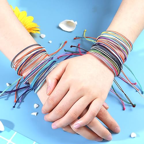 Miniatura 2 de Pulseras para adolescentes y niñas, estilo bohemio, para niñas de 13 a 21 años, juego de pulseras trenzadas para playa, regalos de fiesta para
