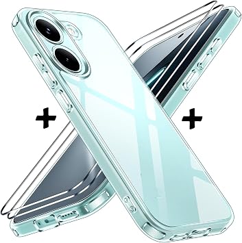 Xiaomi Poco X8 Pro Uyumlu K l f Kamera  k nt l  Korumal  Yumu ak  effaf Silikon + 9h Ekran Koruyucu Cam Set 1er Adet