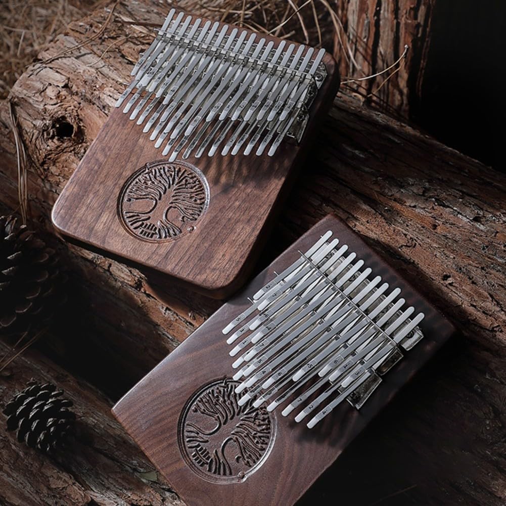 Squisito pianoforte da pollice in noce nera, Kalimba a 34 tasti con pickup musicale (tasto C)