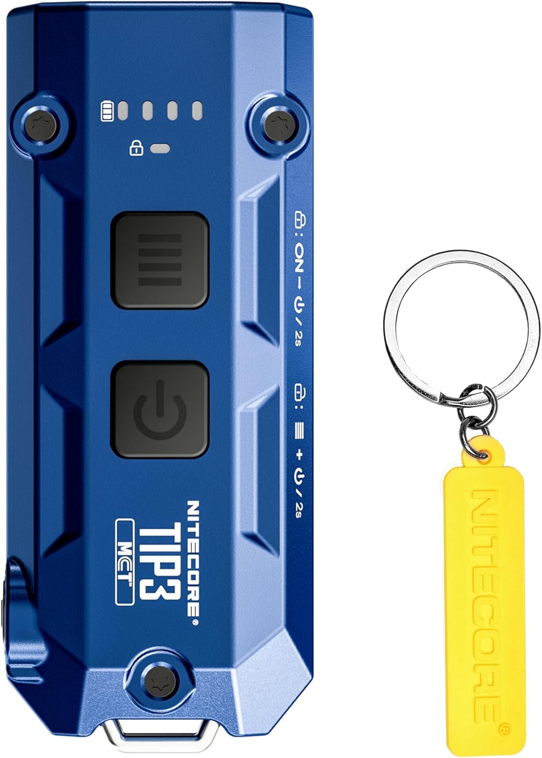 Nitecore TIP3 Multiple Color Temperatures Metallic Keychain Light Tag (Blue)