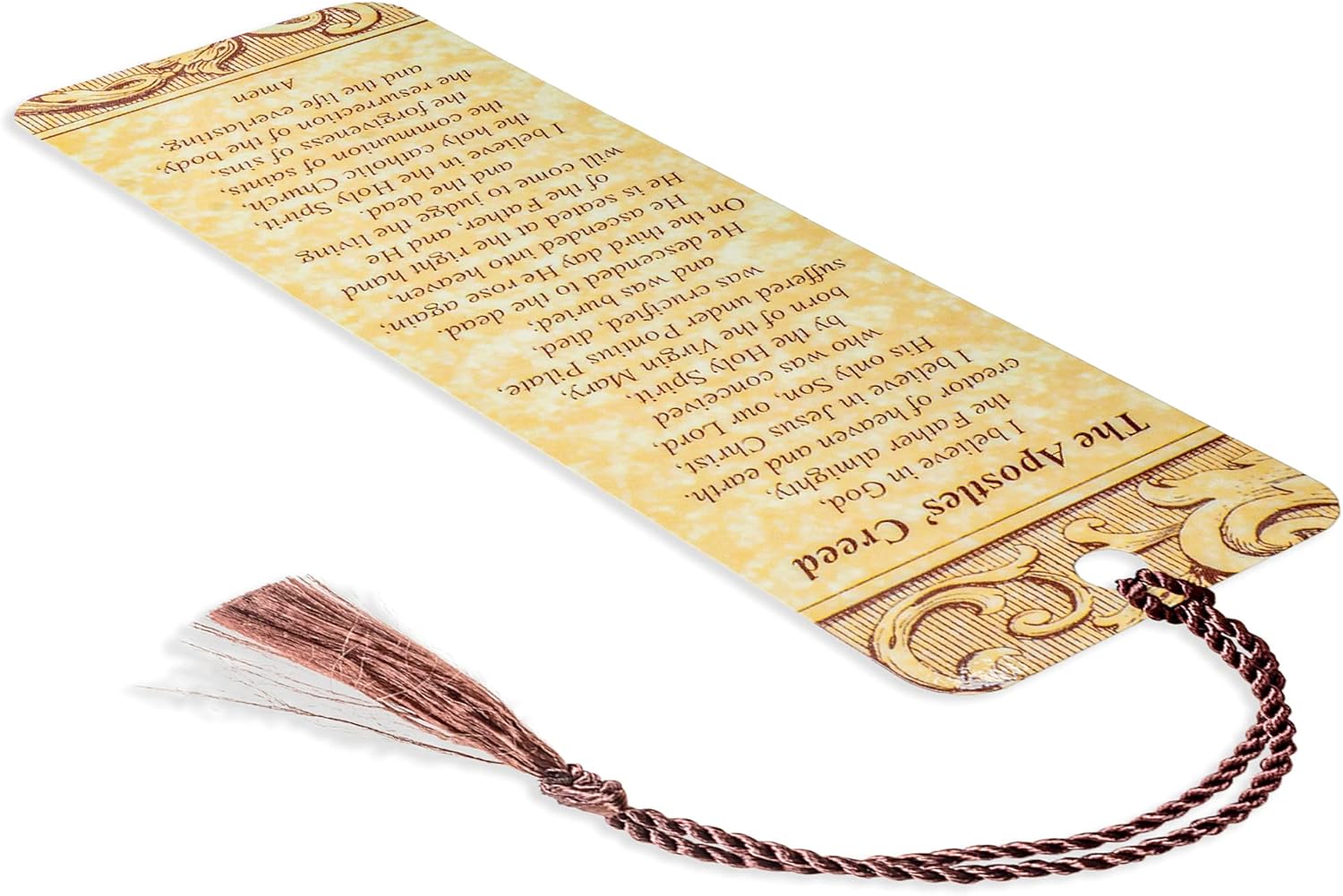 Dicksons The Apostles' Creed Watercolor Gold Tone Cardstock Tassel Bookmarks Pack of 12