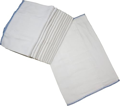 Miniatura 8 de OsoCozy Pañales de tela preplegados (1 doz), suaves, absorbentes, duraderos, 100% algodón