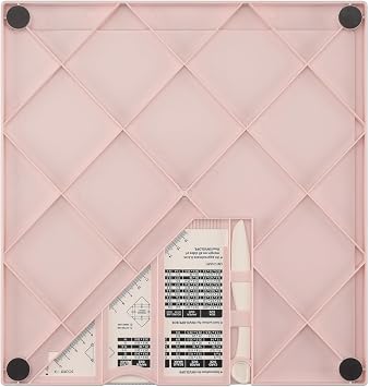 Vaessen Creative Scoring Board cm with Bone Folder and Guide for Card Making and Paper Crafts, Pink, 30.5 x 30.5 cm