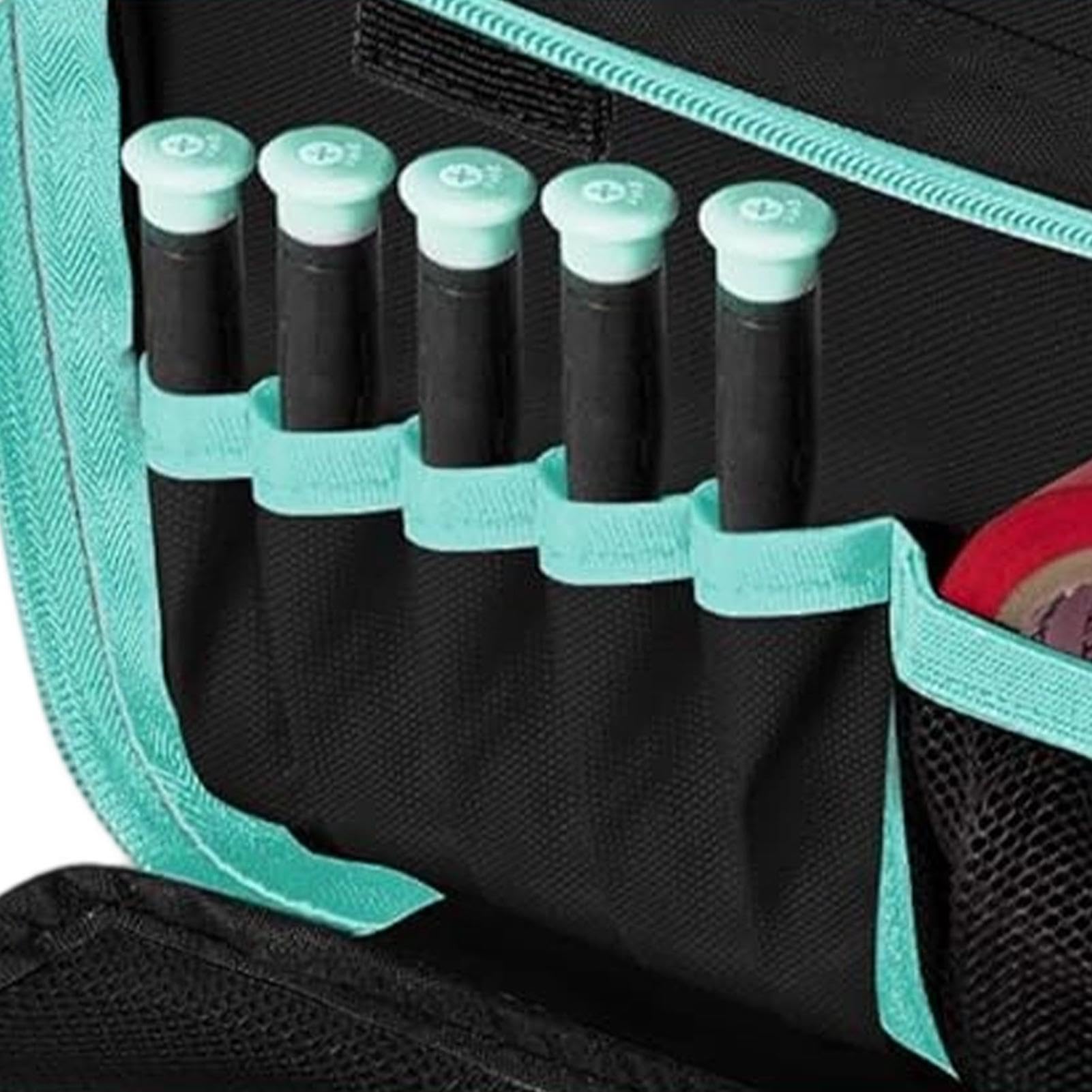 Bolsa para Herramientas Contenedor Portátil de Tela Oxford | Bolsas de herramientas resistentes con asas para carpintero electricista jardinería viajes construcción y camping