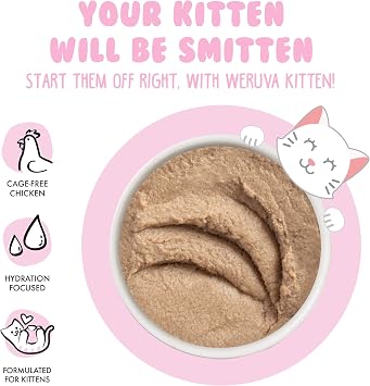Weruva Kitten, Chicken Breast Formula in a Hydrating Puree, 3oz Can (Pack of 12)