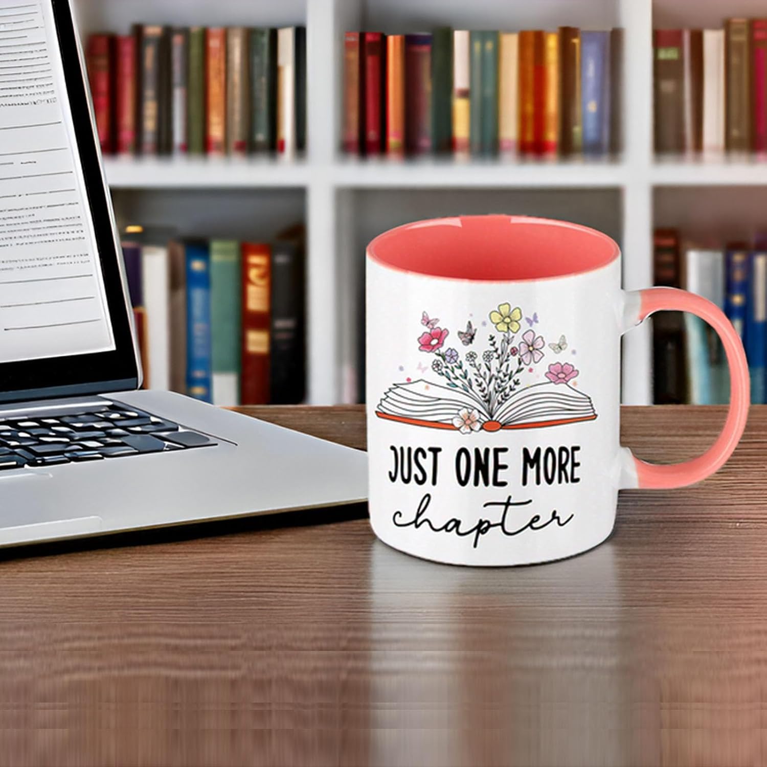 Book Lovers Gifts - Just One More Chapter Mug, Birthday Gifts for Women, Librarian Mug - Image 3
