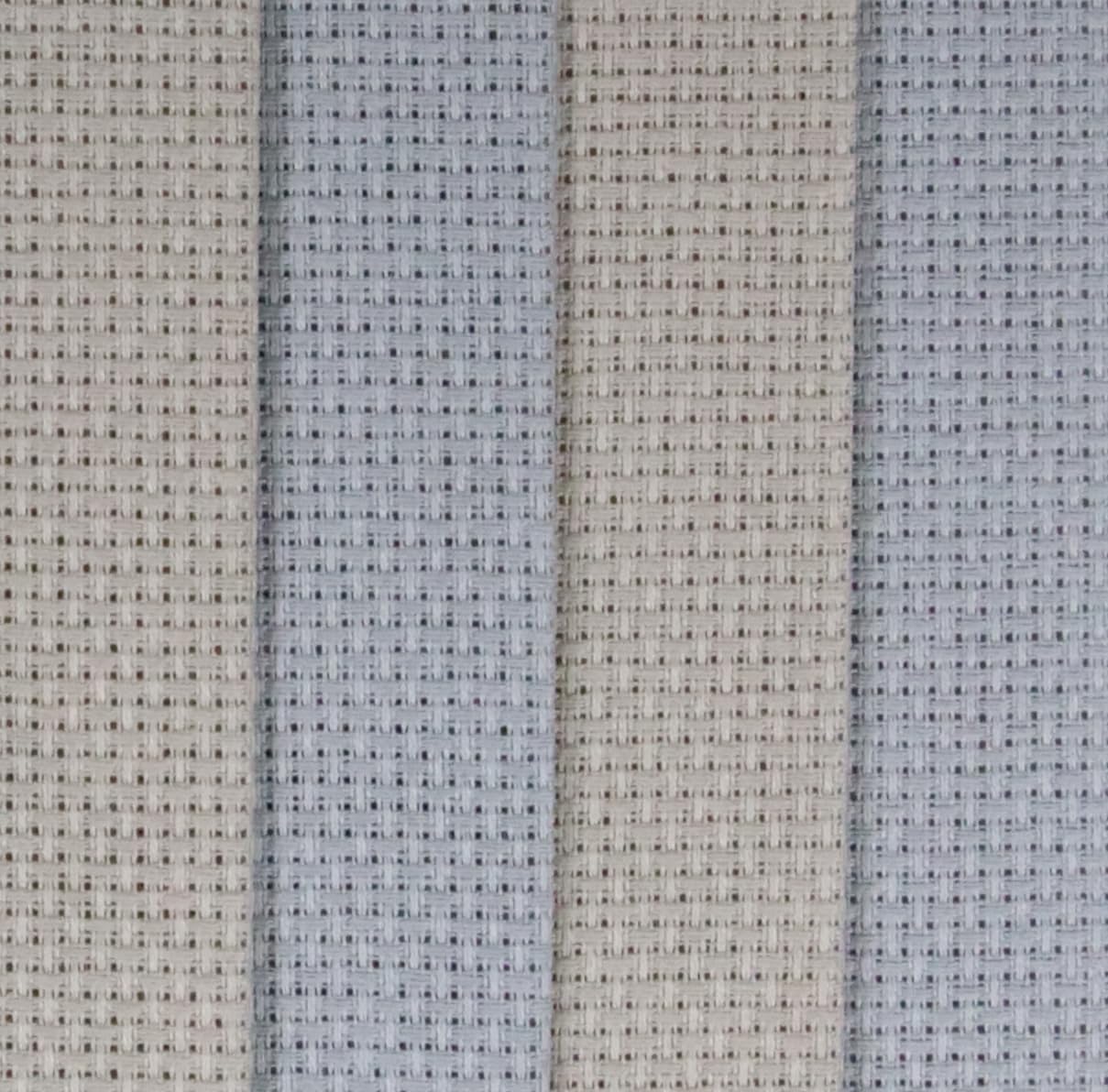 KCS 4/6 pc of 12" x 18"(30cmx45cm) 16 Count Cotton Aida Cloth Cross Stitch Fabric (4 pc,Pearl Grey+Light Grey)
