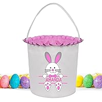 Vista 35 de Canastas de Pascua para niños y niñas, cesta de Pascua personalizada para niños, cesta de caza de Pascua, cesta de huevos de Pascua, cestas vacías