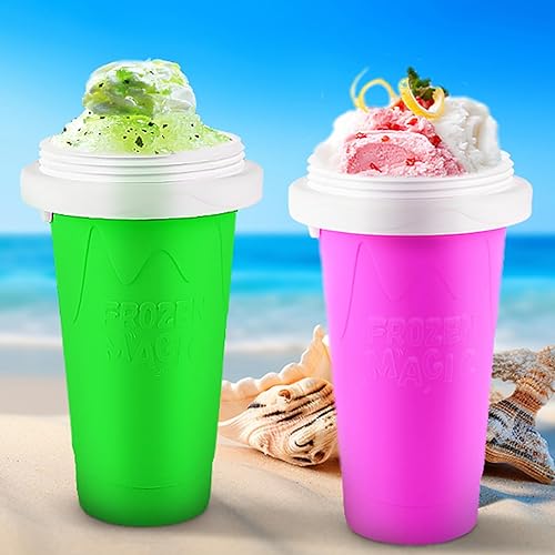 Taza para hacer Slushie  TIK TOK - Vaso para granizado congelado rápido, portátil de viaje de doble capa, taza para hacer granizados casera, de