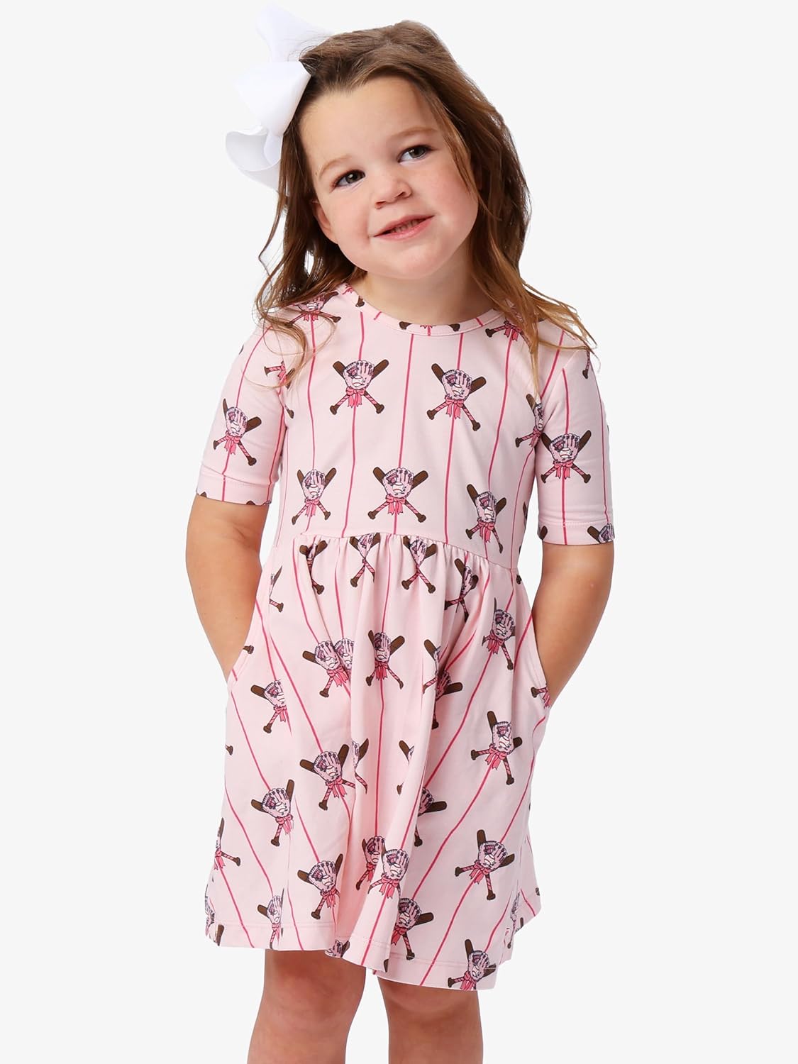 RuffleButts® Baby/Toddler Girls Knit Twirl Dress
