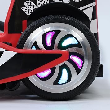 Go Kart for Kids، 36V 16 MPH Drift Kart with 350W Motor Electric Go Kart Ride on Toy Outdoor، 4 Wheel Quad Off-Road Pedal On Foot Go Cart Drift / Sport Mode, تعديل الطول أحمر