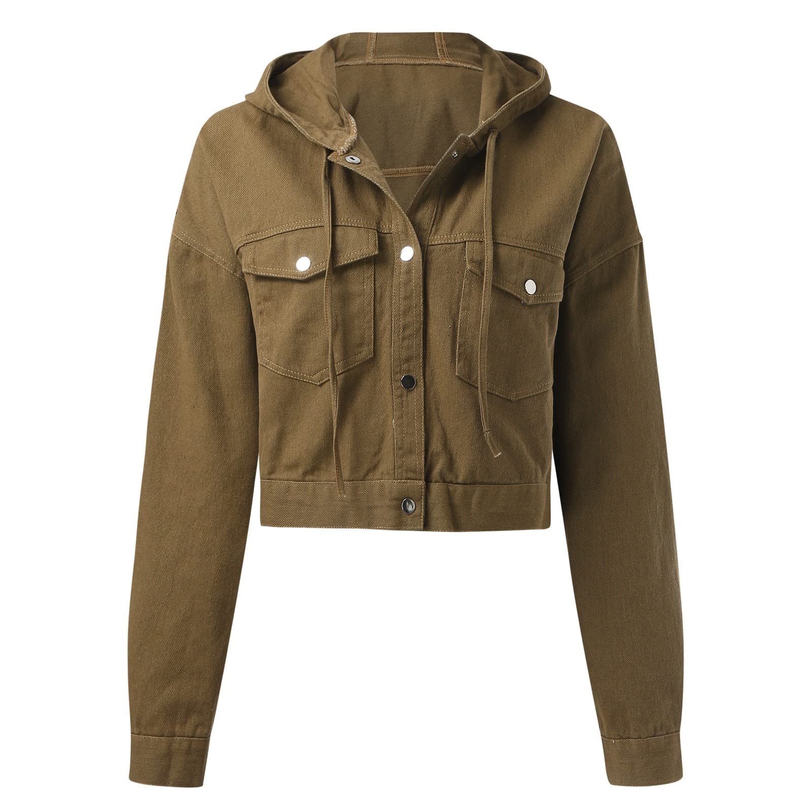 Veste Femme Blouson Jacket Chaude Bomber Moto Cowboy Jean Surchemise Chic Et Elegant Manteau Country Sport Mi Saison Trench Aviateur Légère en Automne Western