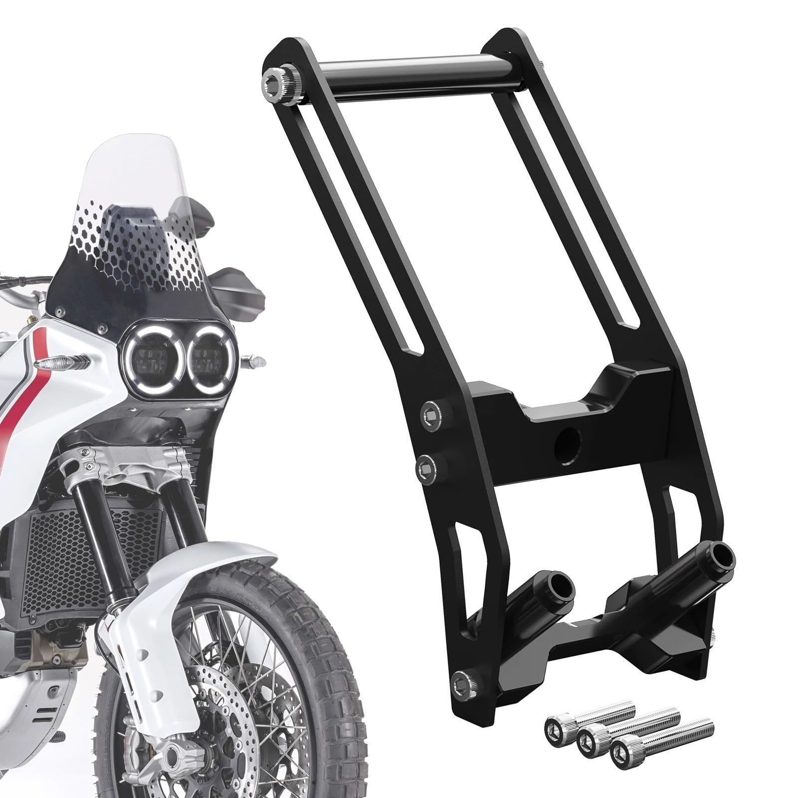Supporto per navigazione Staffa di supporto per navigazione GPS per moto per Ducati Per DesertX 2022 2023 staffa montaggio modello AMPS mobile per cellulare(GPS Mount Bracket)