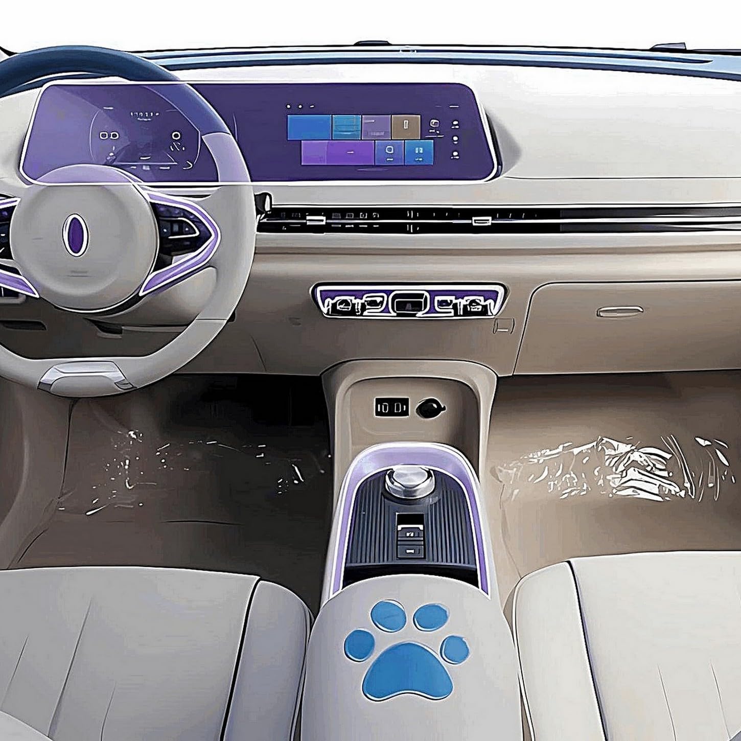 Film PPF pour Ora Funky Cat 2021-2023 protection de console centrale