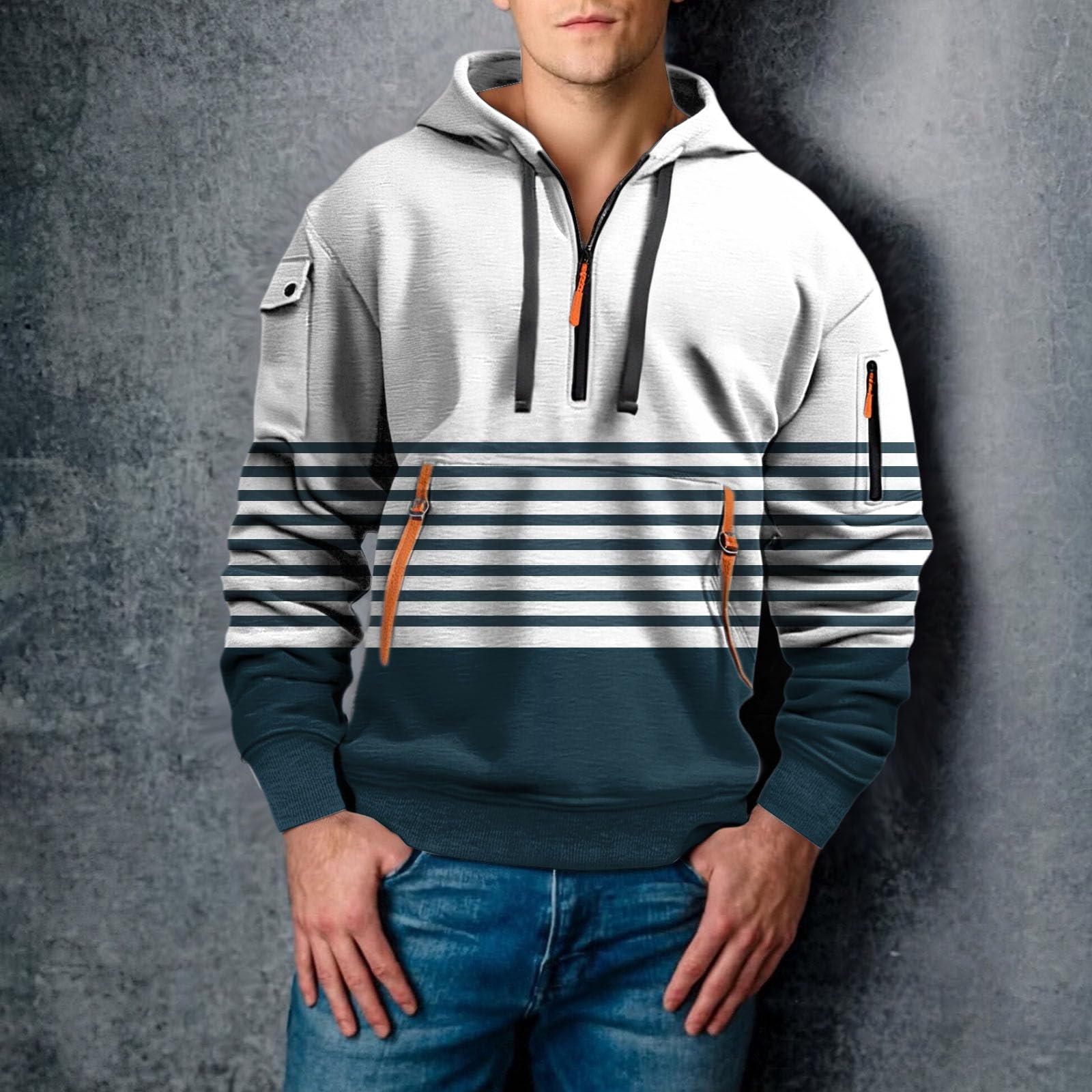 Chaquetones Hombre Invierno Sudadera Informal Ligera De Manga Larga Holgada A para Hombre, Otoño Lana Top Deportivo Camisa Oversized Gym Chandal Completo Ropa Verano Gimnasio Camiseta
