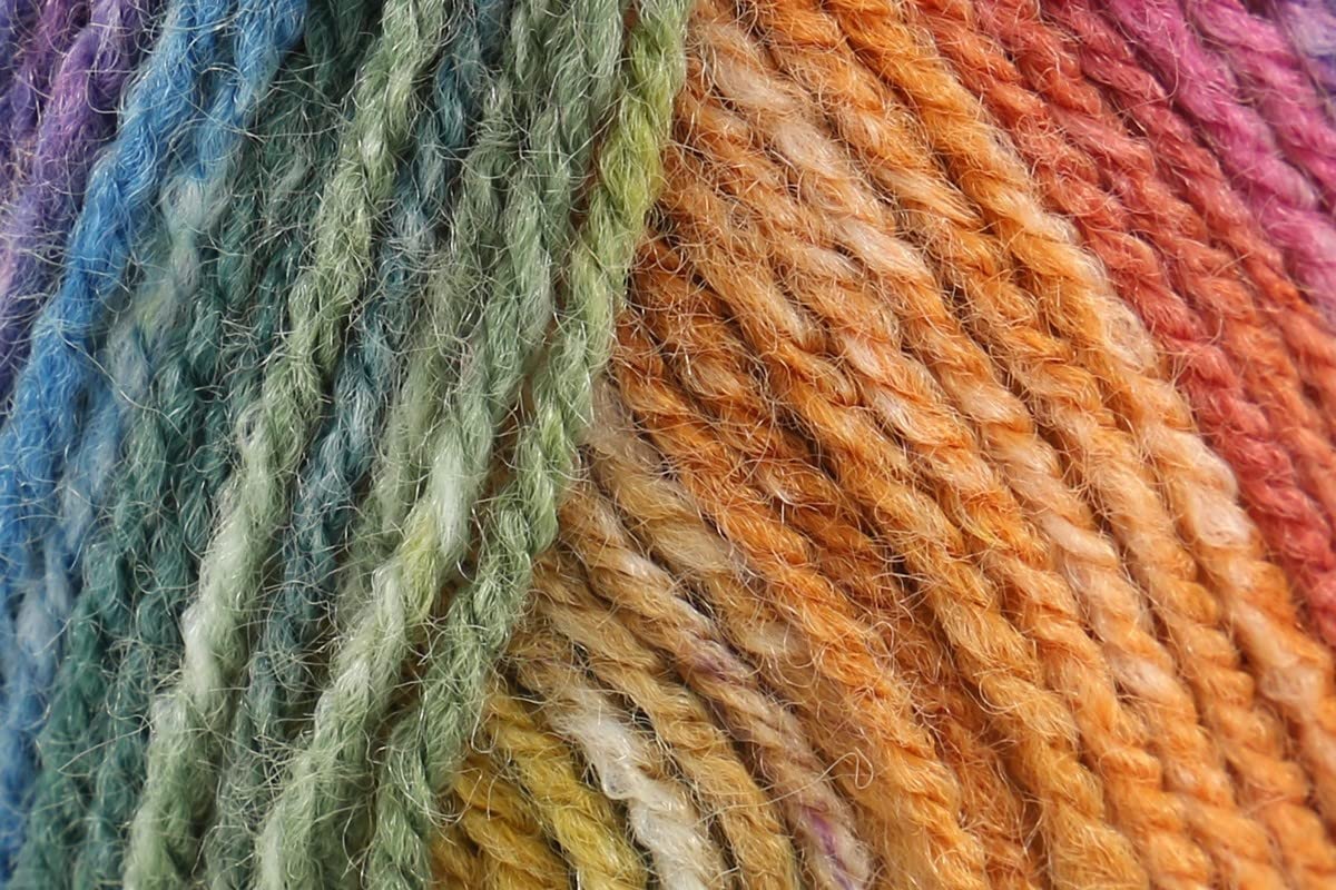 King Cole Bramble DK Crochet Yarn, Variegated 100% Acrylic Double Knitting Wool for Sweaters, Cardigans, Jumpers, Baby Garments - 100g Ball - Loganberry 4486 - Single (1 Ball)