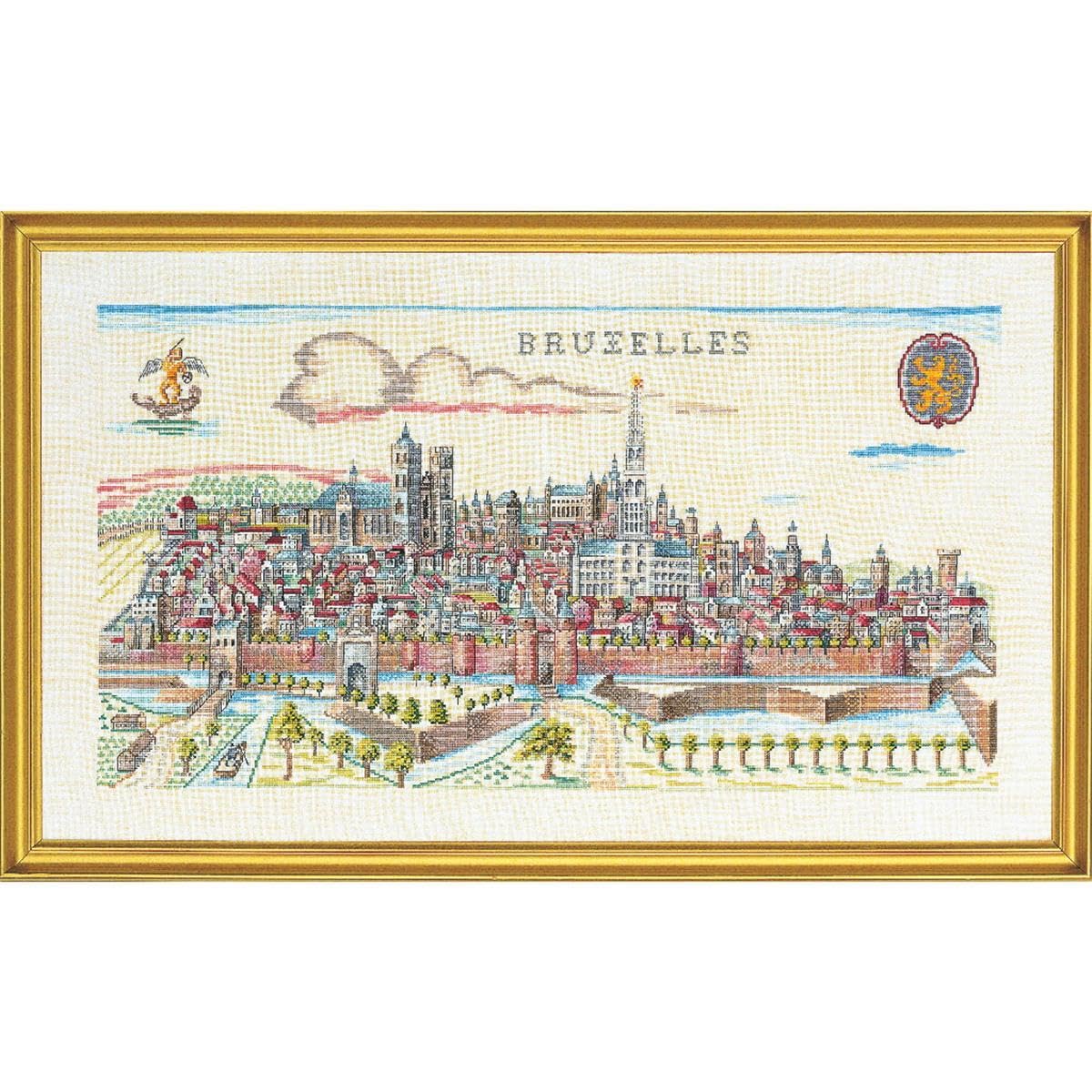MARUSSIA Eva zestaw do ?ciegu krzy?ykowego Bruxelle z ró?ami, 45 x 75 cm