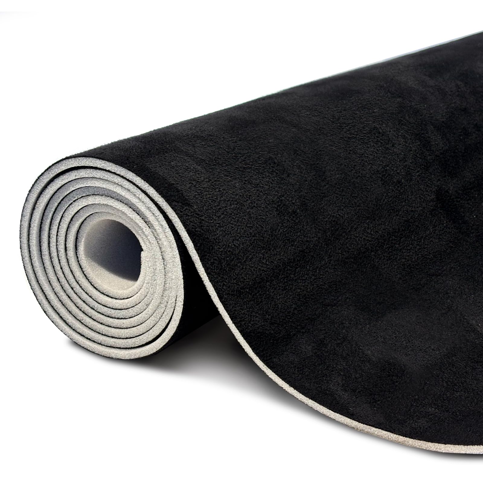 babnecl suede auto headliner fabric 97" l × 60" w with foam backing - tube packaging - black interior replacement material for car/truck/suv/rv roof - home repair/diy headliner material