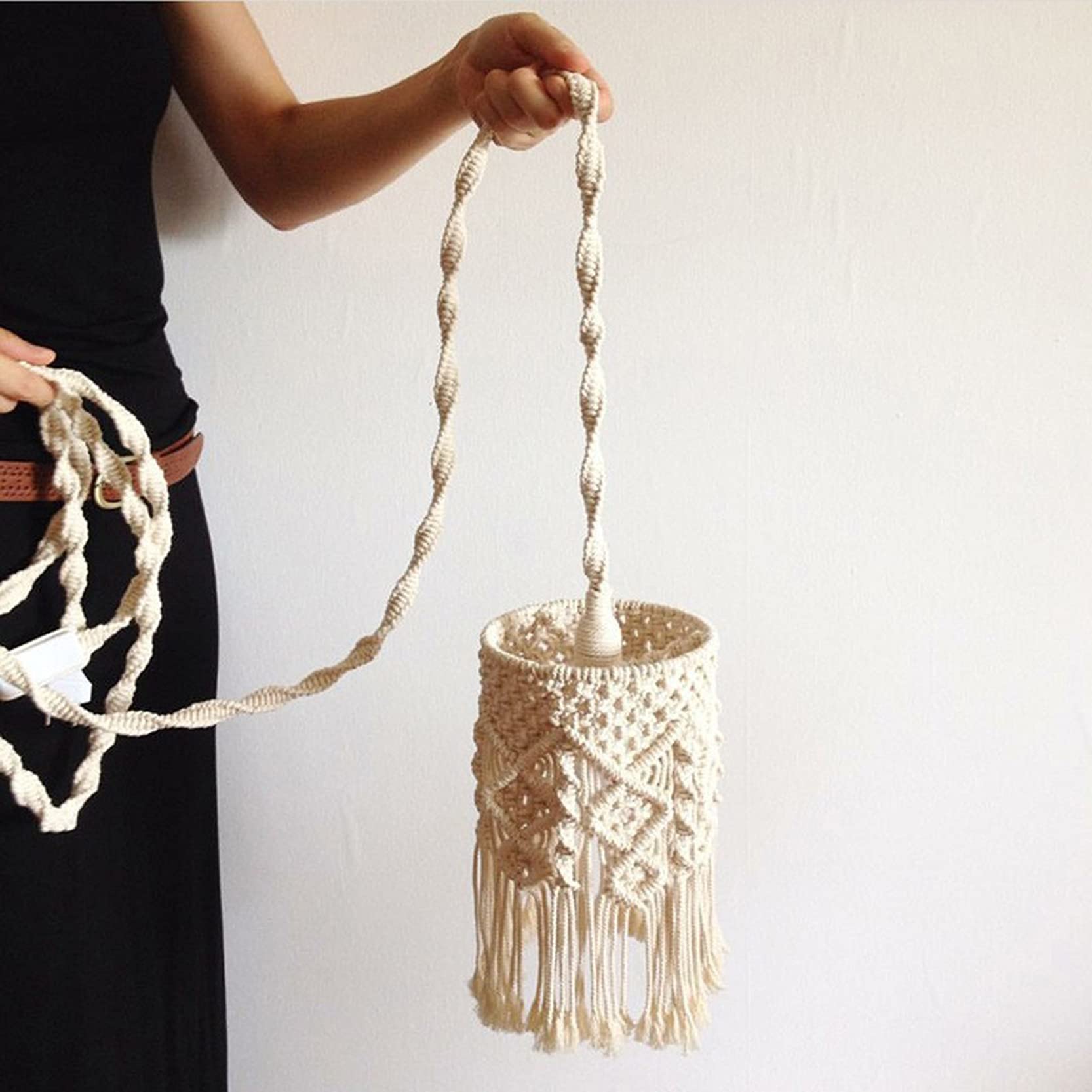 ZNKZJ Cordon Macrame Algodon Beige 600M,Cuerda de macramé de 3 mm / 4 mm Bohemia 4 Hilos Cuerda de algodón Suave retorcida,Hilo de Cuerda Artesanal Multiusos,Beige-4mm