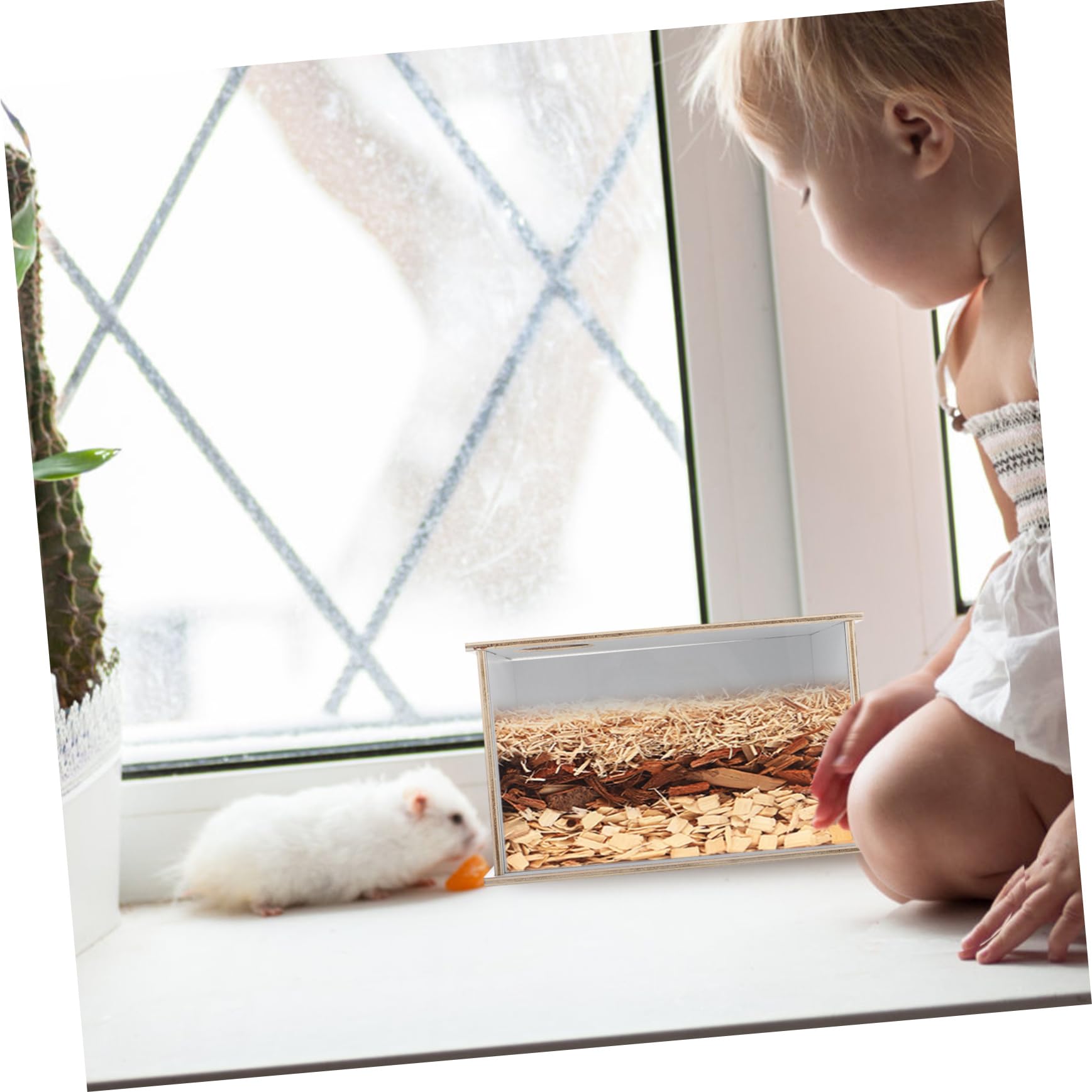 BESTonZON Multifunktions Sandbadebox für Hamster und Kleintiere, Weiß
