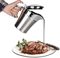 IAXSEE Double Wall Stainless Steel Gravy Boat Warmer, 16oz Insulated Pitcher for Gravy, Sauces, Creamer & Broth
