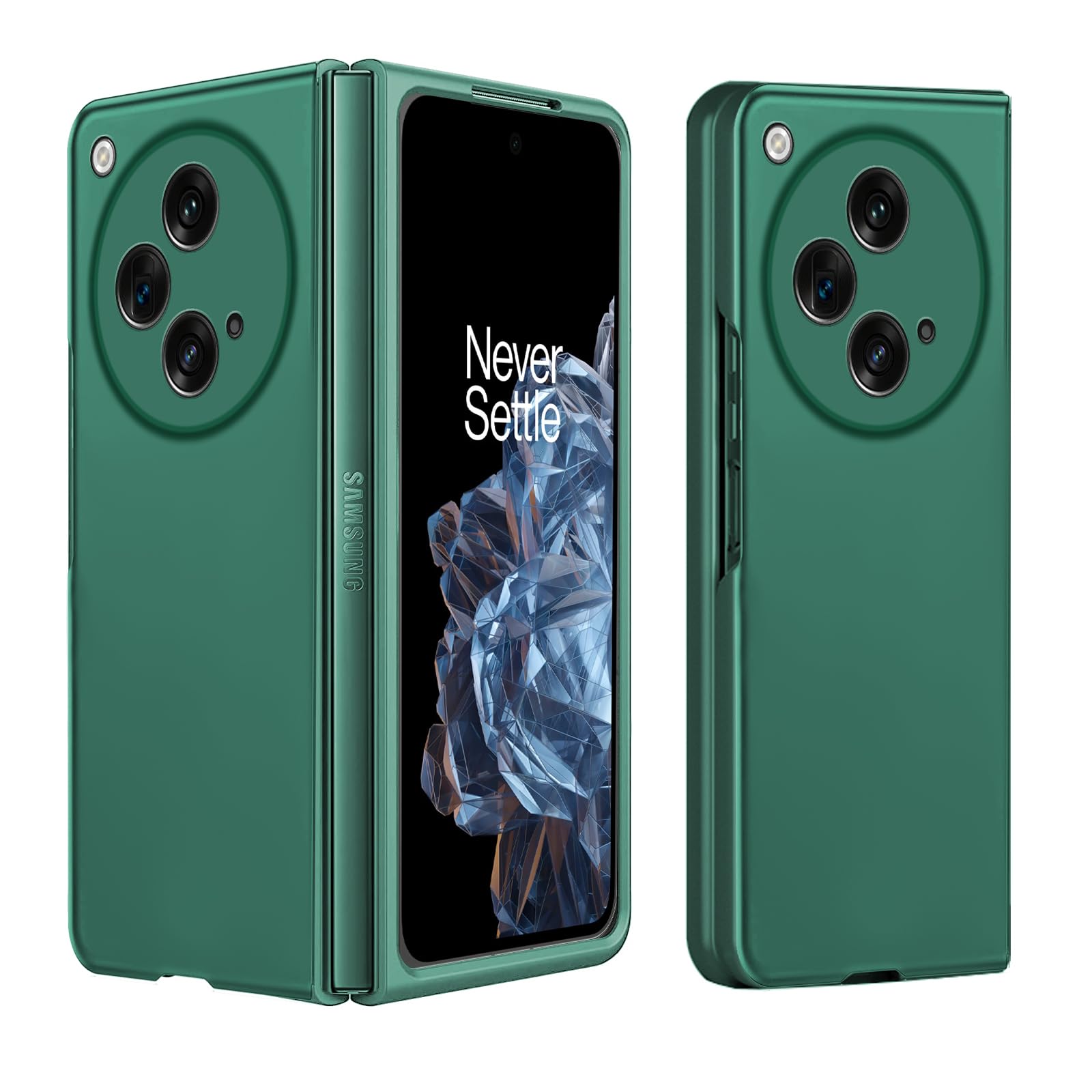 KZIOACSH Case for OnePlus Open,Ultra Slim Full Protection Anti-Scratch Matte Finished Hard PC Cover Shell Lightweight Wear-Resistant Shockproof Tough Shell for OnePlus Open Green