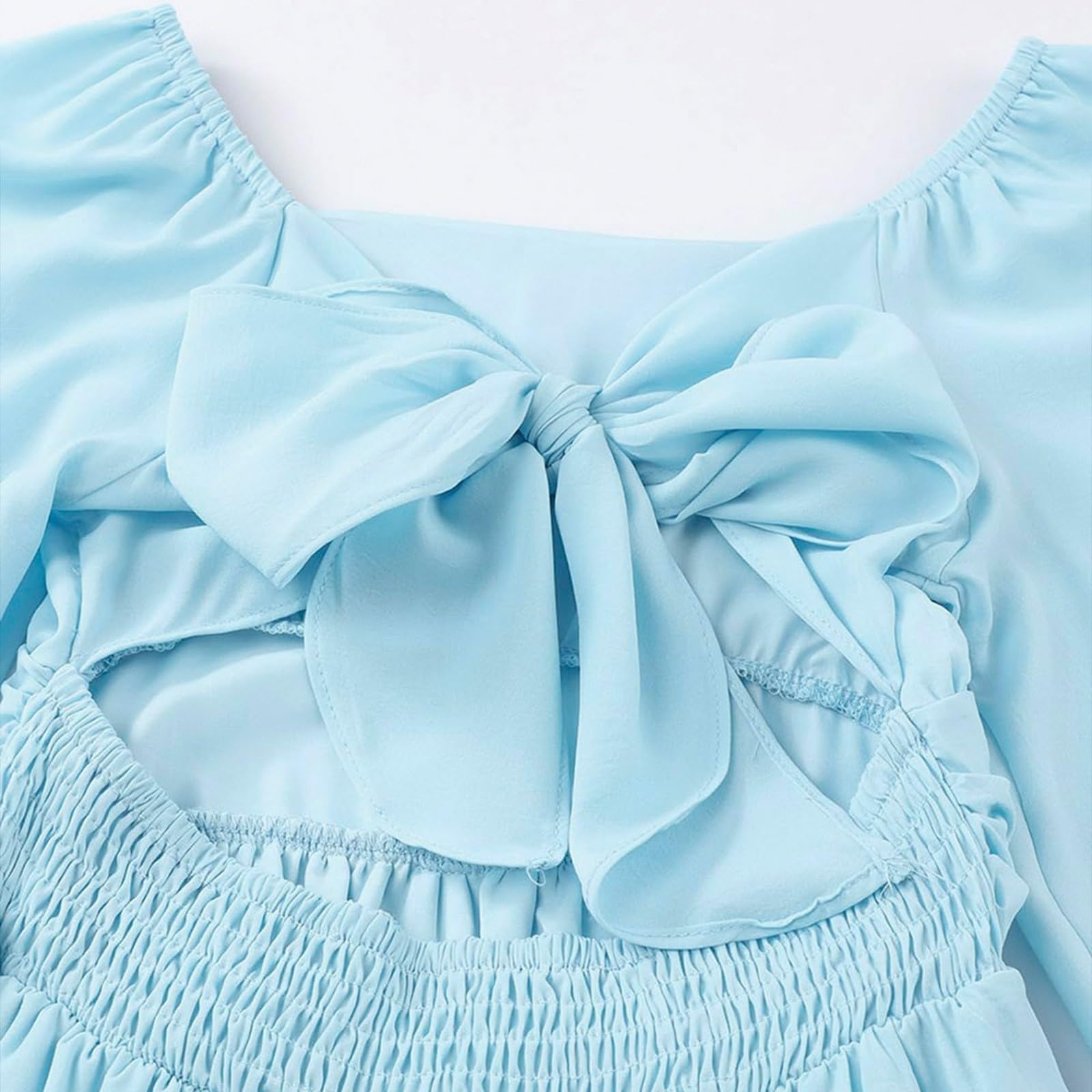 Vestido de fiesta para niñas, elegante vestido de otoño de manga larga con volantes en la espalda, vestido de princesa, boda, cumpleaños, vestido casual liso para niños