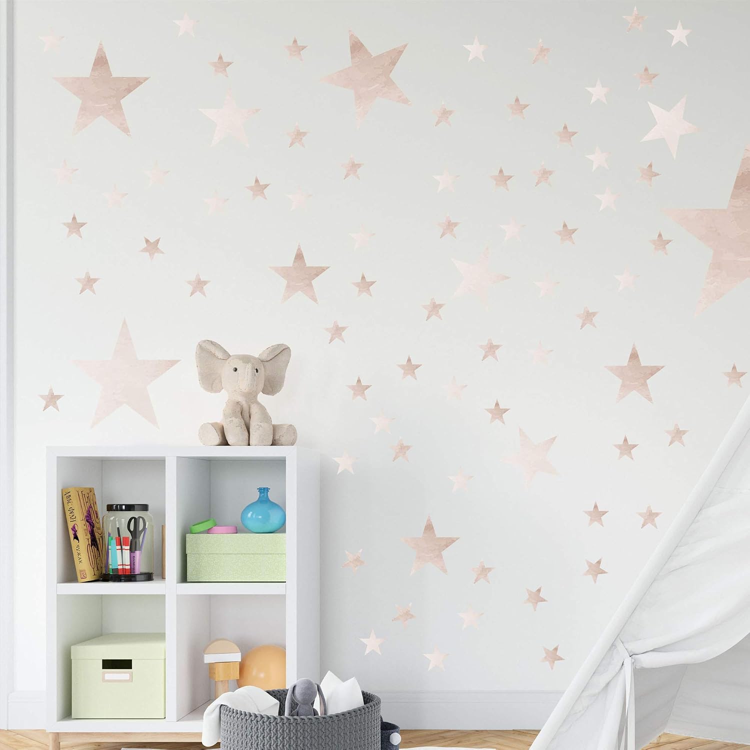 GSS Designs Star Stencil for Wall (2 Pack) - Reusable Plastic Stars Stencils for Painting on Wood Wall Kids Room Decor (12x12Inch) - Assorted Size Stars