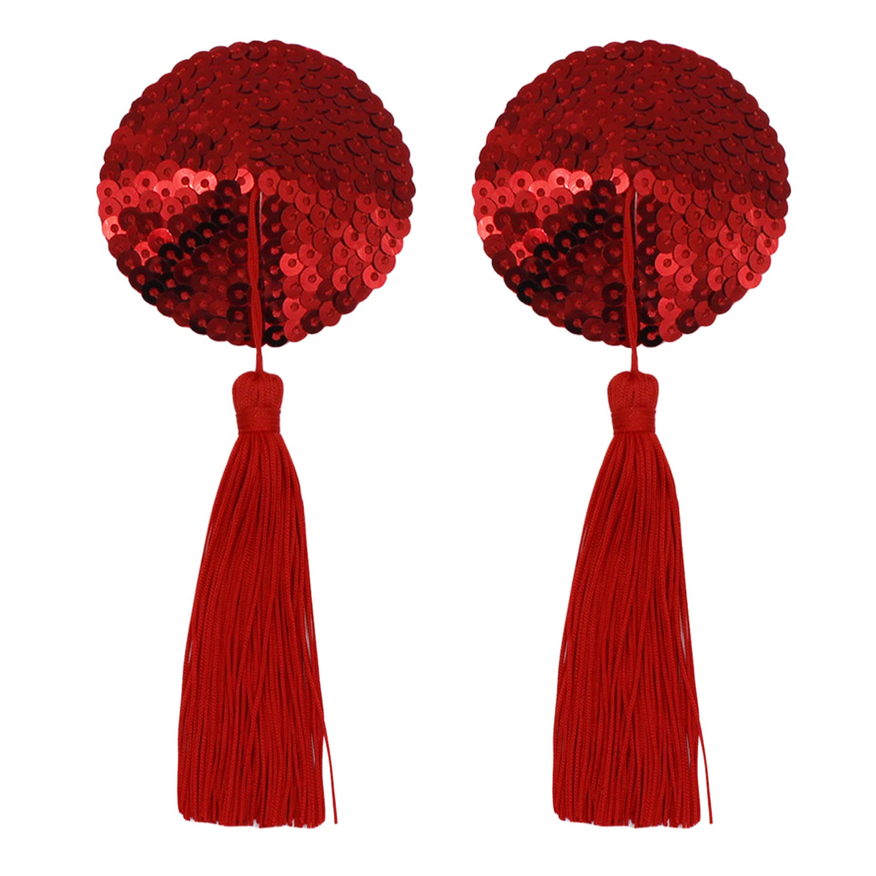 Reusable Silicone Sequin Adhesive Nipple Cover Pasties Shiny Bra Sticker Covers Pads with Tassels