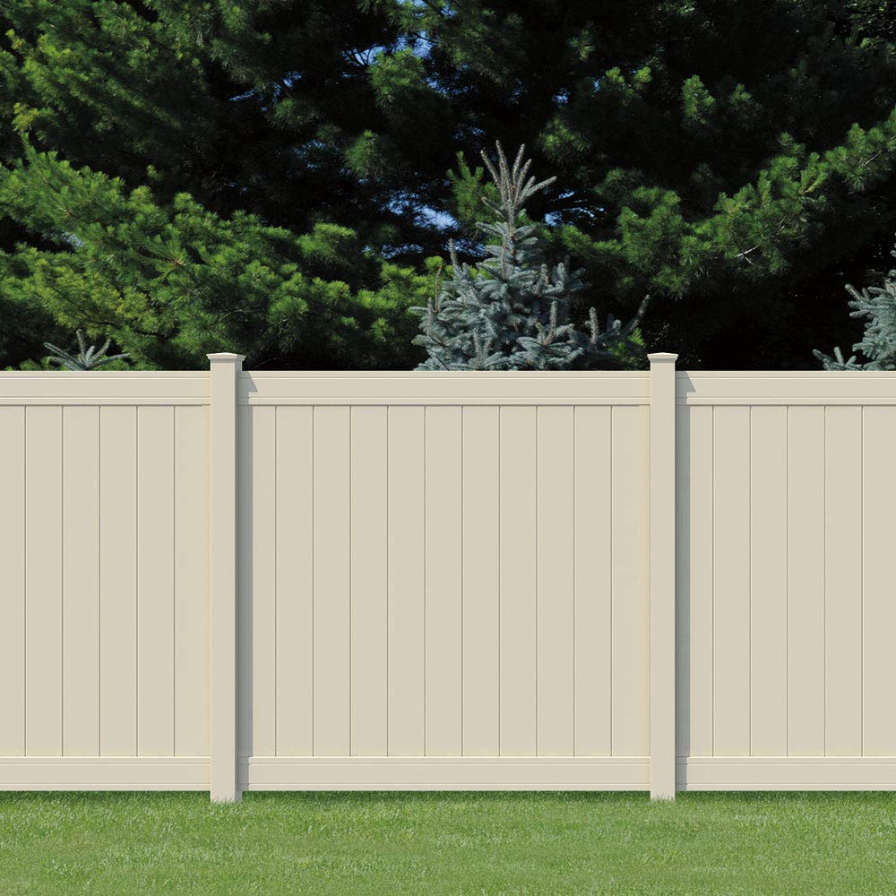 Outdoor Essentials Pro Series Lakewood Tan Vinyl Privacy Fencing