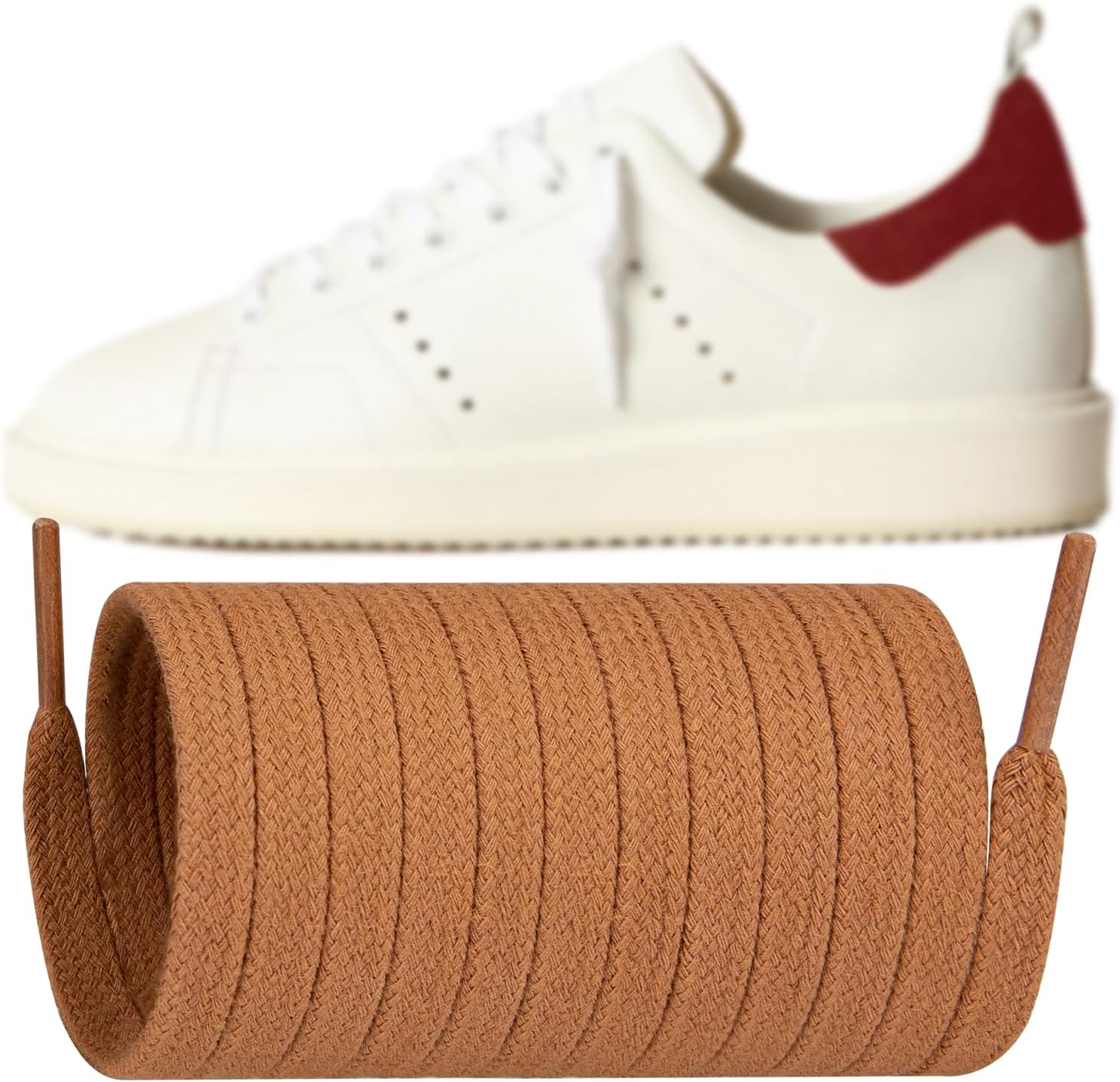 8MM Shoe Laces for Golden Goose Sneaker, Flat Shoelaces Replacement Shoes Strings