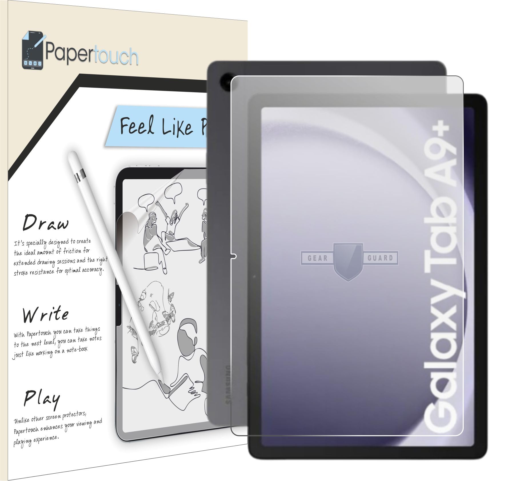 Papertouch Screen Guard Protector for Samsung Galaxy Tab A9 Plus 11" Inch Tablet - Paper-Like (Paperlike, Galaxy Tab A9 Plus) (B0CZ467GGG) Amazon Price History, Amazon Price Tracker