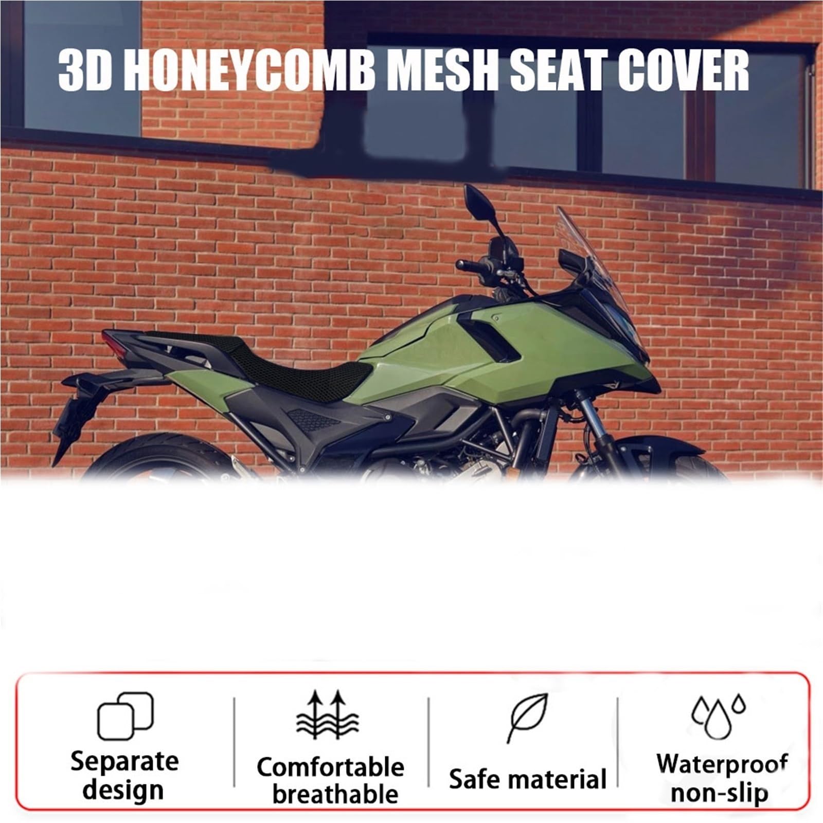 Per NC750 X 2025- Cuscino In Rete A Nido D'ape 3D Coprisedili Termoisolanti Per Moto Selle In Tessuto Di In Nylon