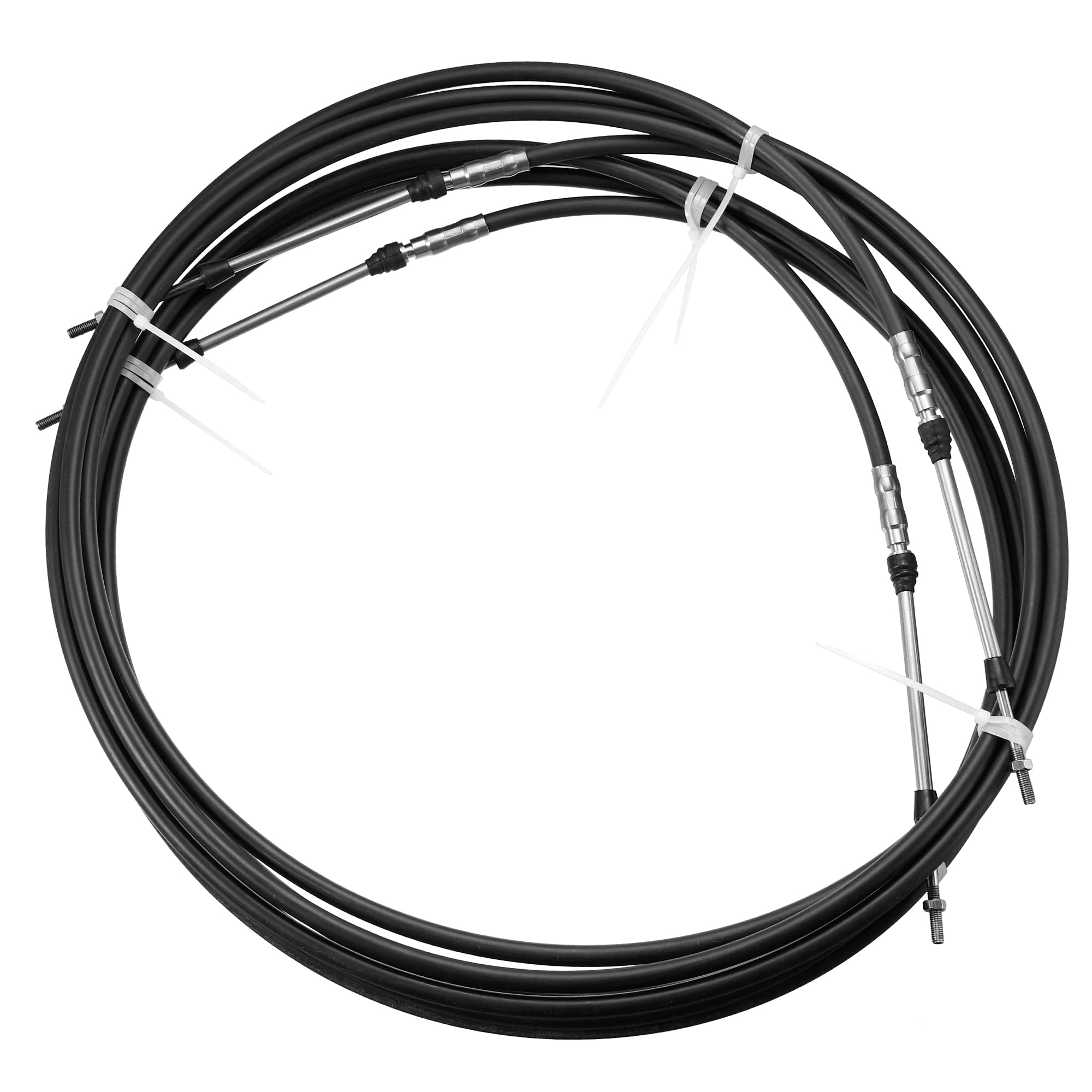 Motoforti 2 cables de caja de control remoto de cambio del acelerador de 13 pies de 157 pulgadas, color negro