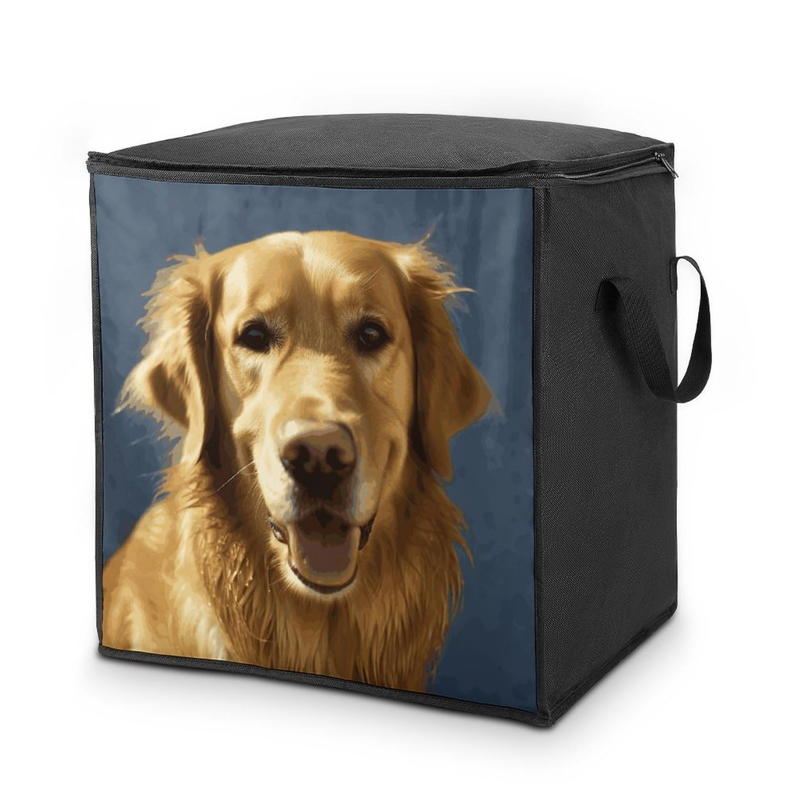 Fekiloot Style Golden Dog Storage Bags With Reinforced Handles,Moving Bag With Zipper,Closet Organizers,Compression Packing Cubes